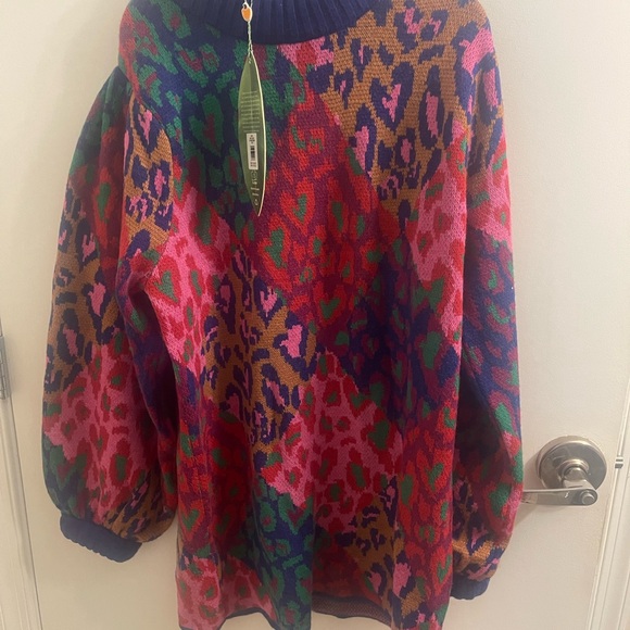 Mixed Leopard Pop Sweater Dress - Picture 11 of 11